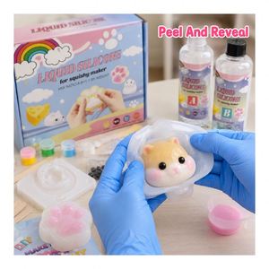 DIY Stress Relief Figure Maker Bundle <b>Silicone</b> Sealant Parts Paw Hamster Cheese Forms Pigments <b>Beads</b> Fuzzy Decoration - Product Image 4