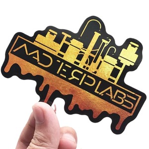 Gold Foil PVC Promotional Stickers Premium Quality Label for Marketing and Branding