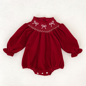 Vestido de estilo navideño <span class=keywords><strong>para</strong></span> bebés <span class=keywords><strong>niñas</strong></span>, manga larga, pelele infantil, conjunto de moda <span class=keywords><strong>para</strong></span> hermanas, gran éxito de ventas - Product Image 5