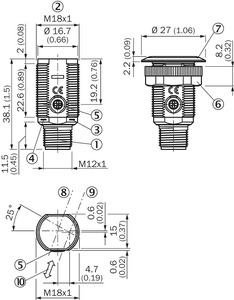 Sensores Fotoeléctricos GRTB18S-P2417 1076101 GR18 SI*CK 10-30V Doble Lente Montaje de Acero Inoxidable GRTB18S-P2417 - Product Image 4