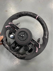 Volante Deportivo de Cuero Genuino de Primera Calidad en Oferta, Compatible con <span class=keywords><strong>Mercedes</strong></span> Benz Clase C, E, S, Línea AMG - Product Image 2