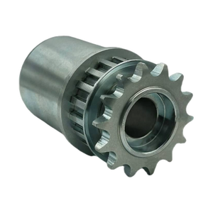 Pignon de chaîne à rouleaux en acier industriel OEM personnalisé, double pignon, pour usage agricole, diamètre de perçage 5-100 mm, 10 dents, 19,05 mm, Prim - Product Image 1