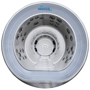 อ่างอาบน้ำอะคริลิคสีขาวขนาดใหญ่อ่างอาบน้ำร้อนทรงกลมหรูหราอ่างอาบน้ำ - Product Image 2