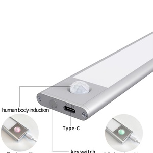 ไฟตู้เสื้อผ้า LED แบบแม่เหล็ก ชาร์จไฟได้ พร้อมเซ็นเซอร์ตรวจจับความเคลื่อนไหวอัตโนมัติ ยูเอสบี สำหรับใช้ในบ้าน - Product Image 2