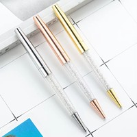 Nouveau luxe or Rose en forme d'animal mariage Bling cristal diamant stylo à bille Logo 1.0mm écriture métal Promotion cadeau stylo