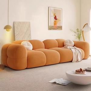 Canapé Netflix Jelly Luxe Léger Maison Crème Vent Canapé Salon Rangée Droite Tissu Technologique Combinaison de Canapés - Product Image 3