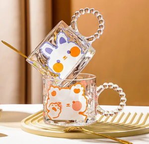 Encantador regalo de Navidad novedad Linda forma 3D dibujos animados Kawaii niños agua <span class=keywords><strong>Anime</strong></span> tazas taza de café de vidrio con mango de conejo - Product Image 1