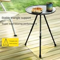 Table ronde extérieure portable, table de pique-nique légère, tables de camping, facile à transporter, pliable, robuste et durable