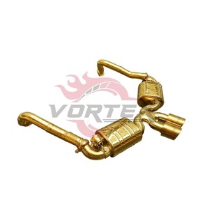 Escape Valvetronic Vortex Chapado en Oro SS304 para Porsche 981 Boxster Cayman 2.7 3.4 2013-2015, Silenciador de Alto Rendimiento para Carreras - Product Image 3