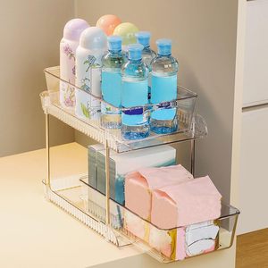 New Arrival Modern 2-Tier Floor Type <b>Kitchen</b> Organizers Transparent White Eco-Friendly Multi-Purpose Pantry & <b>Storage</b> Rack - Product Image 4