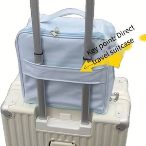 Stand up Makeup Bag Travel Portable Large Capacity Cosmetic Organizer with Dividers - Product Image 4
