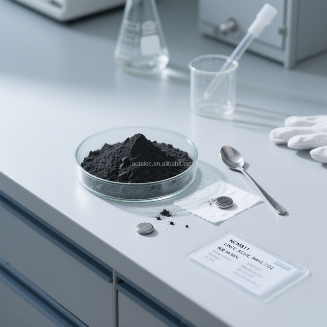 Lithium Nickel Manganese Cobalt Oxide NMC 811 Black Powder for  Li-on Batteries Cathode Raw Materials