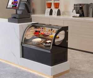 Chất lượng cao làm mát bằng không khí bánh hiển thị Cooler Table-TOP LED Tủ ánh sáng với mở cửa kính defogging công nghệ - Product Image 6