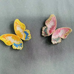 ZSY оптовая продажа милые маленькие большие 3D бабочки шьют вышивка патч аппликация для детской одежды платье джинсы