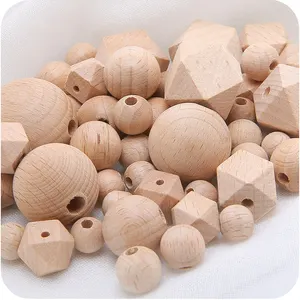 Food Grade Wooden Beads Unfinished Baby Beech Beads Nursing Teething Necklace Toys - Buy Baby Toy Beech Beads
