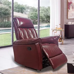 होम फर्नीचर कमरे में रहने वाले Minimalist के चमड़े के एकल सीट मैनुअल झुकनेवाला सरल सोफे डिजाइन