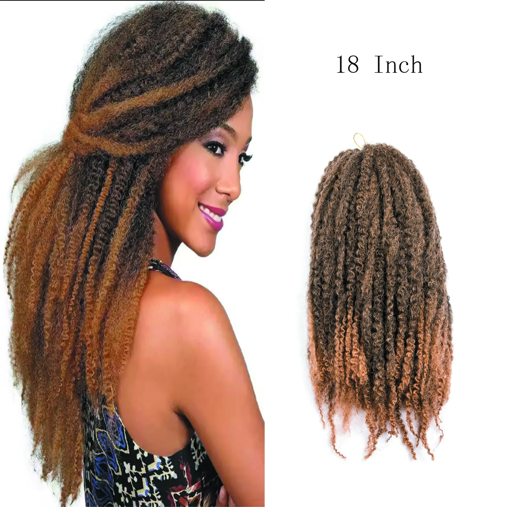 18 pollici HSJ Twist estensione dei capelli crochet Marley intrecciare 100g capelli sintetici alla rinfusa trecce uncinetto