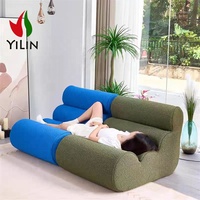 Chaise de loisirs modulaire, confortable et rembourrée en tissu doux, siège de canapé à compression unique pour le salon, l'appartement, les centres commerciaux et les hôtels