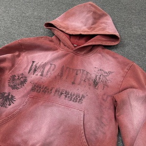 Felpa con Cappuccio XL da Uomo Personalizzata, Stile Retrò Lavato, Vestibilità Ampia, 100% Cotone, Stile Hip-Hop - Product Image 2