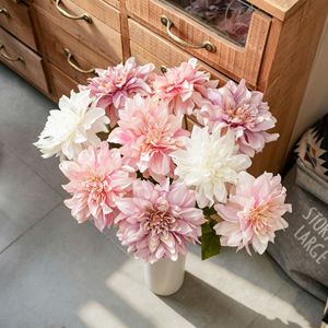 Fleur artificielle CallaFloral Dahlia, branche unique en polyester, décoration intérieure, artisanat de mariage, style INS - Product Image 1