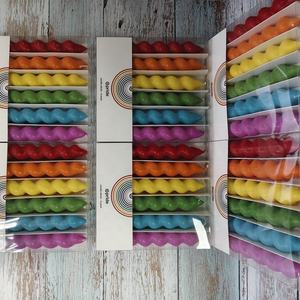 Topchina Spiral bükülmüş soya konik düğün mumlar dumansız renkli ev doğum günü düğün taraflar için sarı ışık koku - Product Image 5