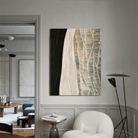 Peintures murales, arts sur toile, relief impasto, minimaliste, Wabi-Sabi, hôtel, fait main, cadre personnalisé, imperméable, écologique, haute qualité