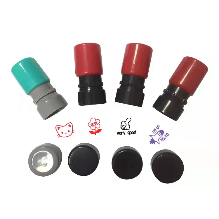 Diy/Custom/Oem Desgin Ha Pre-Geïnkt Flash Foam Seals/Ronde Cirkel Stempels Flash Stempel