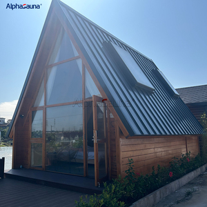 Casetta <span class=keywords><strong>in</strong></span> Legno Stile <span class=keywords><strong>Bungalow</strong></span> Americano Tradizionale per Giardino e Campeggio con Tettoia per Auto, Adatta per Ville - Product Image 1