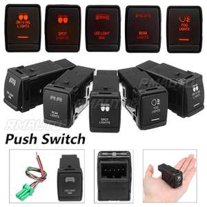 Car Light LED Push Button <b>12V</b> 3A Fog Spot Rear Driving Light LED Light Bar <b>Switch</b> for Nissan Navara NP300 Pathfinder X-Trail - Product Image 1