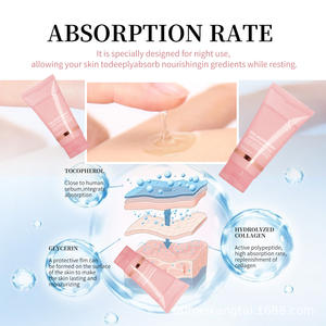 Masque de nuit hydratant au collagène, peel-off, raffermissant, compatible avec le maquillage, hydratant pour tous types de peau - Product Image 3