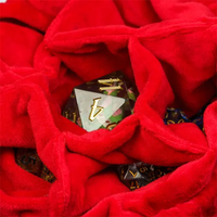 Sac à dés vert olive imprimé avec logo, fermeture à cordon, pour 3-4 jeux de dés, pochette à dés en velours multi-poches