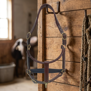 Licol en cuir personnalisé de qualité supérieure, réglable, avec ferrures en laiton pour l'équitation et le dressage - Vente en gros - Product Image 3