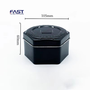 Bán Chạy Nhất Nhà Máy Nhà Sản Xuất Bán Buôn Quà Tặng Bao Bì Sang Trọng Tùy Chỉnh In Hình Lục Giác Kim Loại Hộp Thiếc Cho Lưu Trữ - Product Image 6