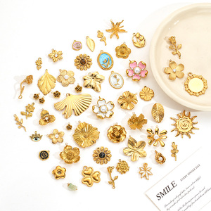 Bán buôn 18K vàng mạ thép không gỉ tự làm đồ trang sức thành phần phát hiện cho hoa lá giả ngọc trai - Product Image 1