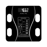 Balance connectée numérique 180 kg pour usage domestique, moniteur de masse grasse, de masse musculaire et d'hydratation corporelle, écran LCD en verre trempé, balance électronique