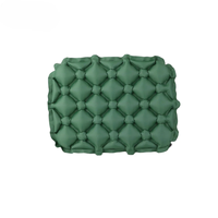 Coussin de siège gonflable pliable - Coussin en polyester résistant à l'humidité pour le camping, la randonnée, le trekking, le pique-nique, le barbecue - Conception confortable