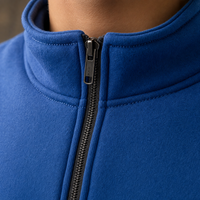 Veste polaire demi-zip pour homme, 100 % polyester, respirante, épaisse, col montant, pour l'extérieur, vente en gros sur mesure