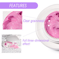 Vente en gros vernis à ongles gel en gypse OEM Sculpture 3D Gel pour ongles en gypse Effets créatifs Texture sable Fleurs Gel UV pour ongles à modeler