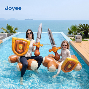 Balsa Inflable Joyee con Diseño <span class=keywords><strong>de</strong></span> Espada y Escudo, Balsa Inflable para Piscina, Playa, Fiesta Temática Medieval - Product Image 5