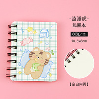 Cuaderno Espiral A7 con Diseño de Dibujos Animados, Cuaderno Mini con Pintura al Óleo de Animales Bonitos, Cuaderno de Bolsillo para Estudiantes, Venta al Por Mayor