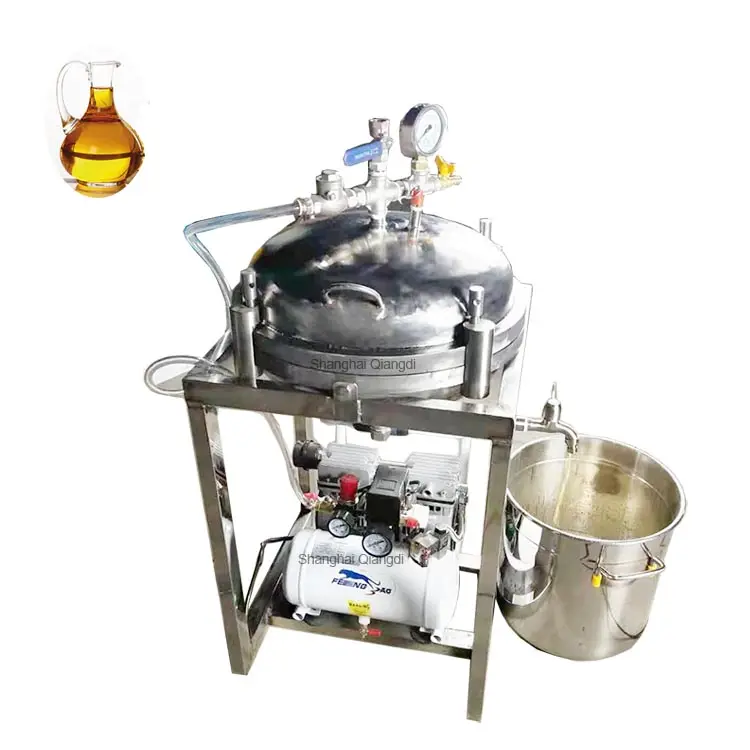 High Quality Commercial Small Air Pressured Oil Cleaning Food Oil Filtering Machine