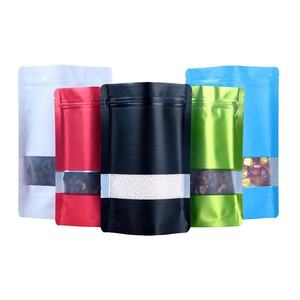 100 Bolsas Metalizadas Coloridas a Prueba de Humedad con Cierre Hermético, Bolsa con Ventana Esmerilada, VMPET, para Envasado de Alimentos, Harina y Piensos - Product Image 5