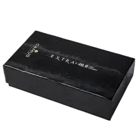 Boîte cadeau en verre à vin noir avec logo personnalisé, revêtement rigide, insert en mousse, emballage robuste, boîtes cadeaux pour verres à vin