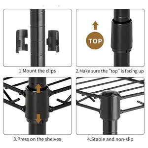 מודרני 6 רמות nsf מתכוונן פלדה מדפים מתלה מדפים מתלה עם גלגלים - Product Image 5