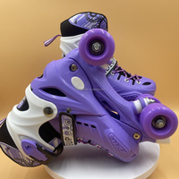 Quad Patines 4 Ruedas patins à roulettes Kick Rollerskates 4 roues lame Slalom chaussures en ligne rouleau clignotant pour les enfants