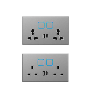 Luxuriöser C1 Ultradünner Schalter mit Frosted-Glasplatte, Unterputz-Wandschalter und Steckdosen für Zuhause, Büro und Hotel - Product Image 6