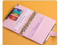 Organiseur de budget personnalisé à 6 anneaux avec enveloppes pour espèces, couverture de carnet à spirale, classeur, organiseur coloré pour la planification financière