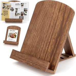 Support de livre de cuisine en bois réglable de luxe pour comptoir de cuisine, support de livre de <span class=keywords><strong>recettes</strong></span> pour la décoration du comptoir de cuisine - Product Image 1