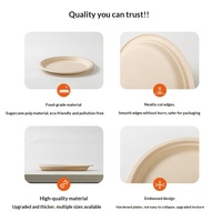 Assiettes jetables chauffables au micro-ondes en pulpe de canne à sucre de qualité alimentaire, bols commerciaux épais de grande taille, assiettes de barbecue