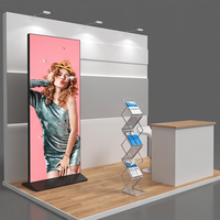 Écran d'affichage numérique vidéo étanche Vislat, panneau publicitaire, écran LED pliable P2.5, prêt à l'emploi, stand d'affichage LED